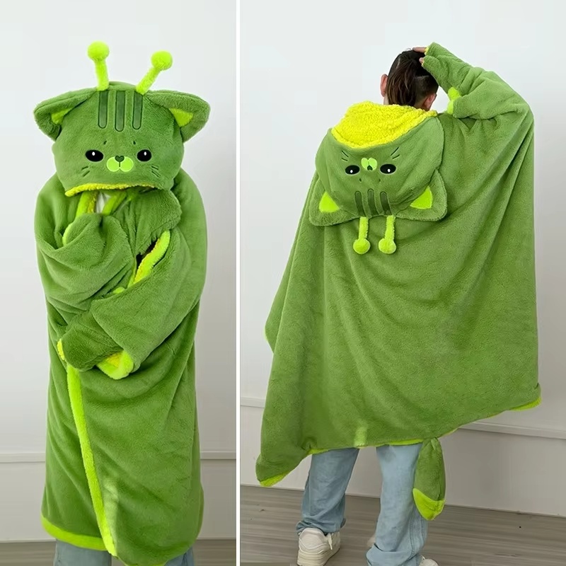 Cartoon Cute Alien Cat Hooded  - Fire Blanket Kitchen review and price